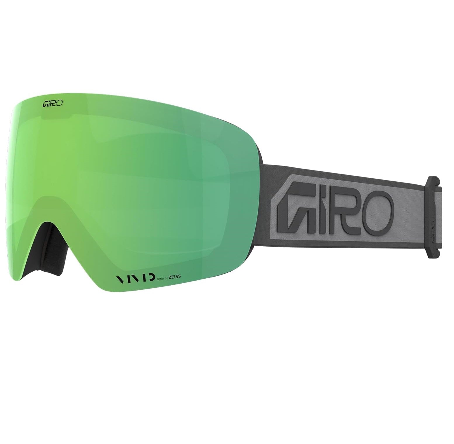 Giro Contour Goggle Grey Wordmark Vivid Emerald