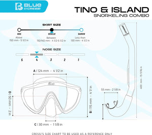 Cressi Tino & Island 2.0 Swim Mask Combo - Youth