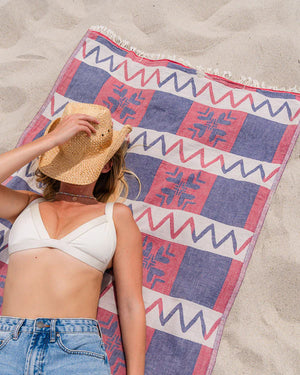 Sand Cloud Honor Plaid Beach Towel - 2026