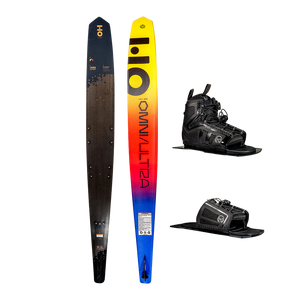 HO Omni Ultra Black Slalom Water Ski w/ Stance 130 - 2025