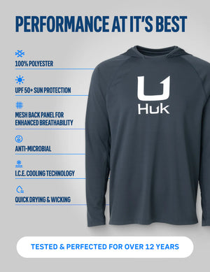 Huk Icon Performance Long Sleeve Hoodie - Men's