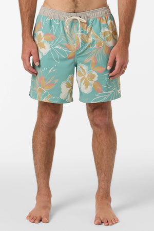 O'Neill Hermosa Elastic Waist Lined 17" Swim Trunks - Men's