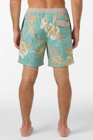O'Neill Hermosa Elastic Waist Lined 17" Swim Trunks - Men's
