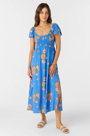 O'Neill Women's Larissa Midi Dress in Regatta, Size Small, Viscose O'Neill Women's Larissa Midi Dress in Regatta, Size Small, Viscose