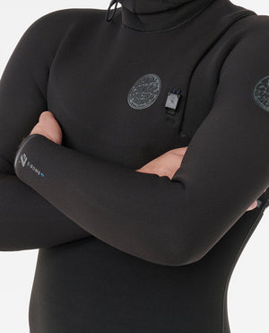 Rip Curl E-Bomb 5/4 Zip Free Hooded Wetsuit - Men's