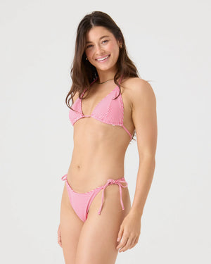 Roxy Good Vibes Mitered Tiki Tri Bikini Top - Women's