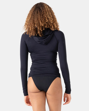 Roxy New Essentials Long Sleeve Hooded Rashguard - Women's
