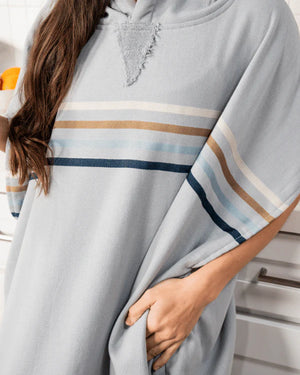 Sand Cloud Border Classic Stripe Hooded Poncho - 2026