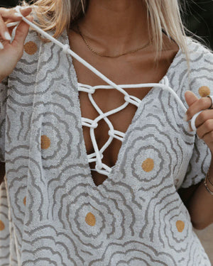 Sand Cloud Flower Waves Cover Up - 2026