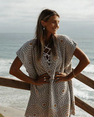 Sand Cloud Flower Waves Cover Up - 2026