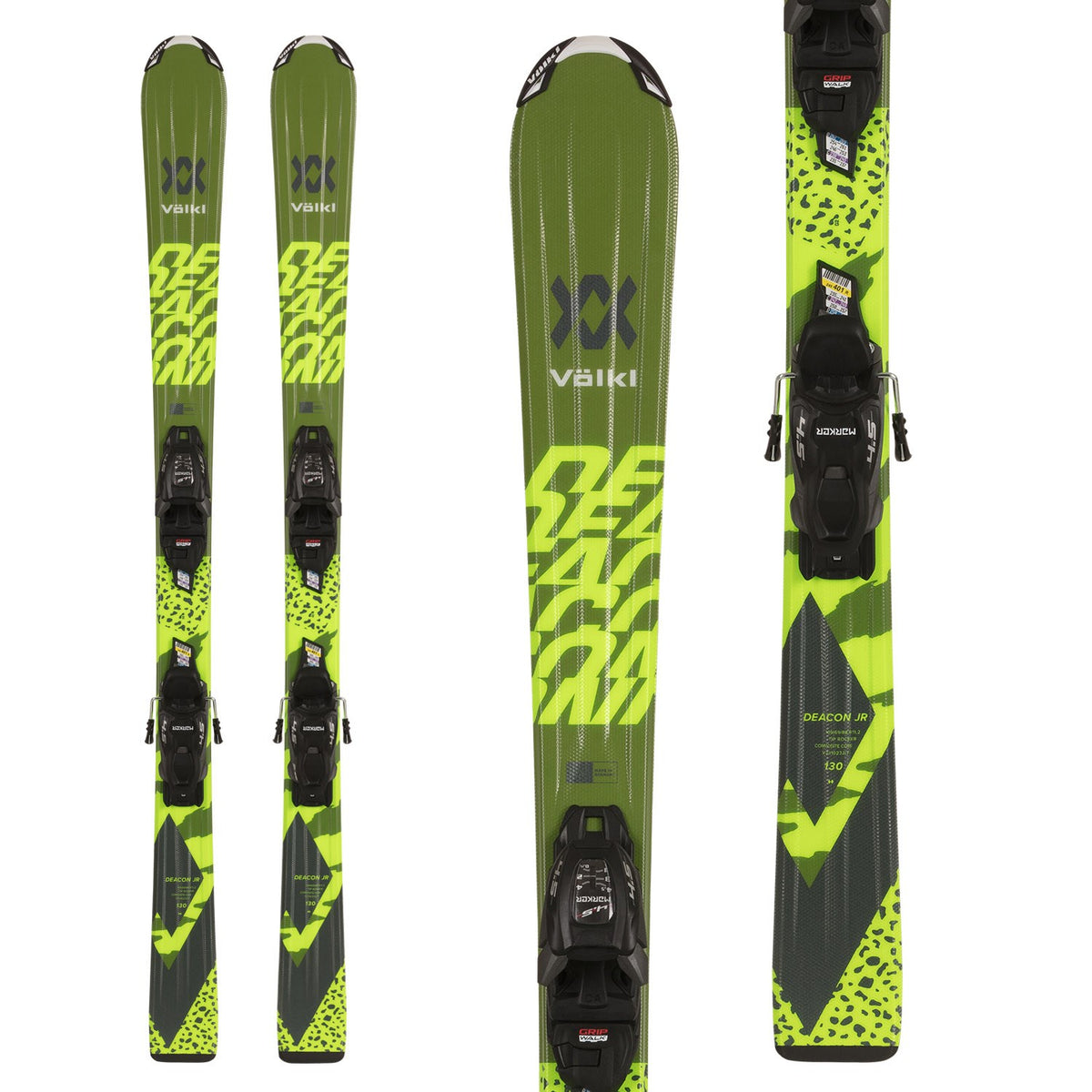 Volkl Deacon Jr Skis + VMotion Bindings 2024 Boys Park 2 Peak