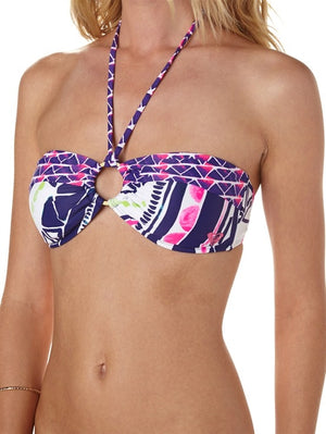 Roxy Graffiti Beach Adjustable Bandeau Bikini Top - Women's